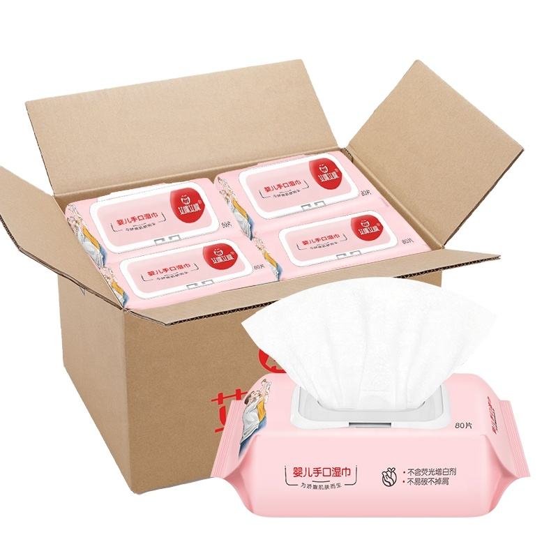 2025  Water Organic Baby Wipes Biodegradable Non-woven Fabric Unscented Wet Baby Wipes for Baby