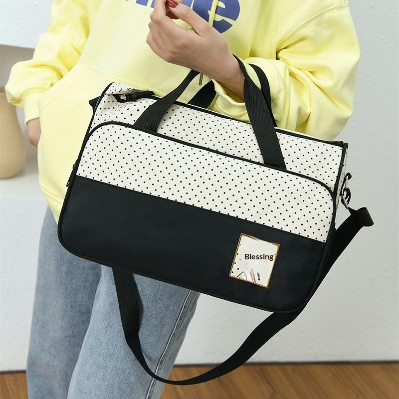 5Pcs Multifunctional Mommy Diaper Bag Set Polyester Waterproof Breathable Large Capacity Maternity Baby Storage Changing Mat