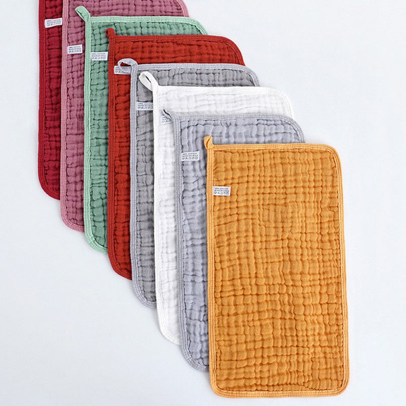 Soft Cotton Square Baby Washcloths Highly Absorbent Newborn Bath Towels Hypoallergenic for Baby Sensitive Skin