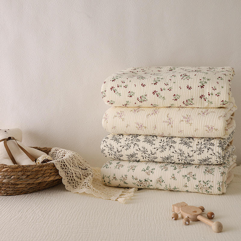 2026 Soft Throw Neutral Cotton Baby Muslin Gauze Fleece Swaddle Newborns Winter Fluffy Luxury Thick Baby Blankets