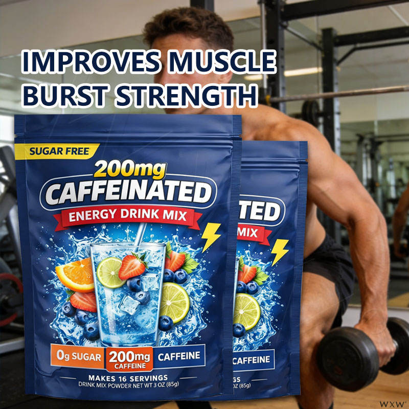 200mg Caffeinated Energy Drink Mix Private Label Custom Formula OEM ODM Bulk Wholesale For Global Brand Supply