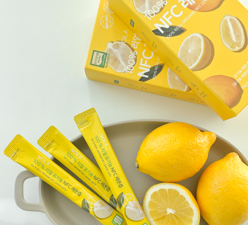 NOLA Detox Immune System Skin Organic Sour Lemon Juice 15 Sachets Pack 100% NFC All-Natural Ingredients Healthy Beverage