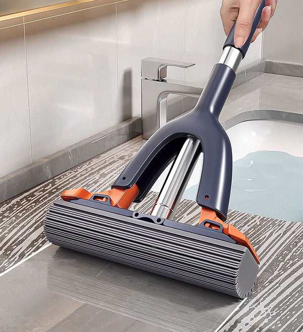 Joybos Wash Free Portable Self Squeeze Short Mini Mop Portable Mini Mop for Bathroom Kitchen Desktop Glass and Car Window