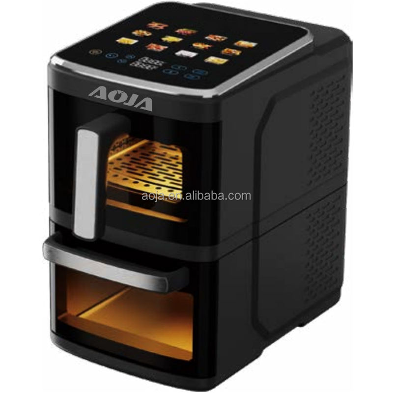 2026 NEW Big Touch Screen Air Fryer 5.5L+5.5L Double Basket Air Fryer Oven Detachable Basket Digital Smart Dual Zone Deep Fryer