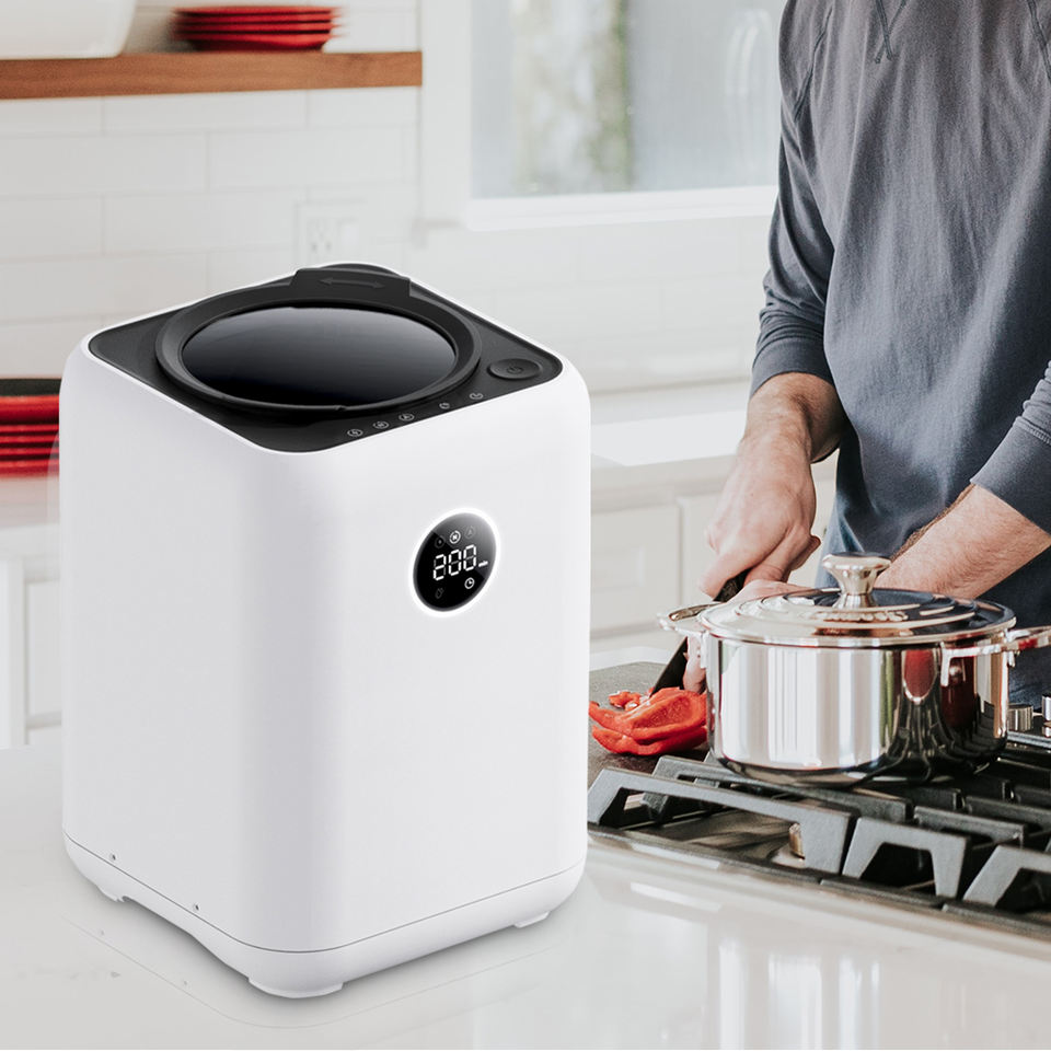 Professional Quality 3L Electric Indoor Kitchen Composter Stainless Steel Household Food Waste Recycling Machine Disposer 800W
