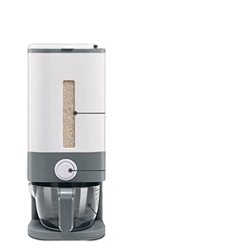 New PP Plastic Rectangle Kitchen Automatic Rice Dry Food Cereal Grain Dispenser 10kg 6-10L Multifunction Locking Lid Modern