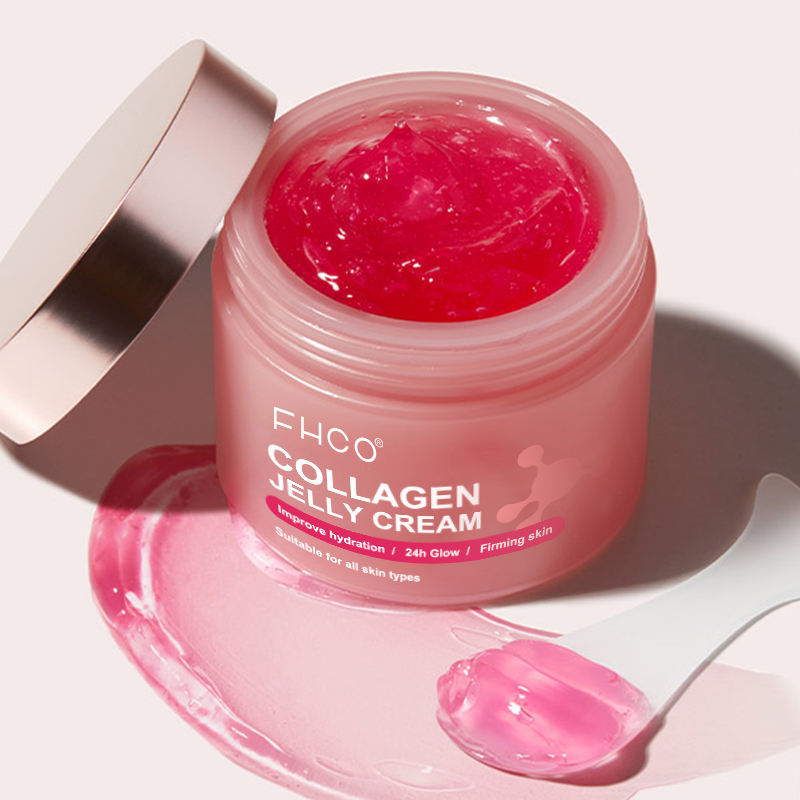 OEM Private Label Collagen Jelly Cream Firming Skin Pore Minimizing Deeply Nourishing Anti Aging Face Moisturizer Gel