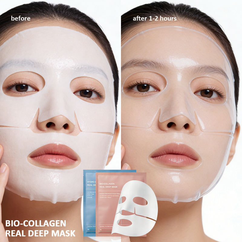 Hot Selling Private Label BIO-Collagen Herbal Hydrating Whitening Anti-Aging Anti-Acne Anti-Wrinkle Sheet Facial Mask