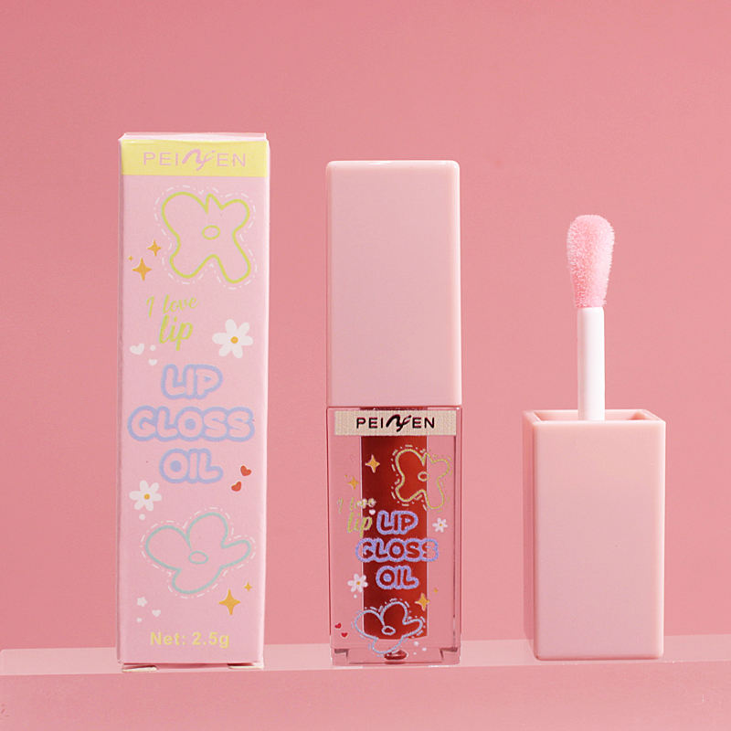 Peinifen Brand Wholesale Colored Lip Gloss Pearl Mirror Finish Lip Gloss Non Fading and Non Stick Cup Long-lasting Moisturizing