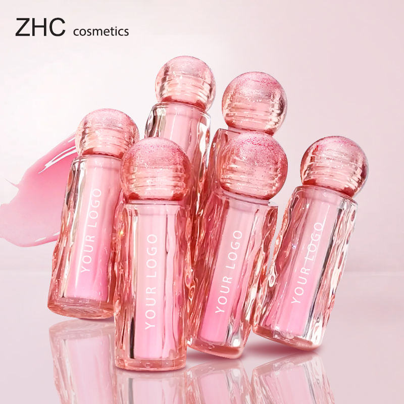 CC36531 Pick Your Own Colors and Customised Liquid Glitter clear Glossy Private Label Lip Gloss  Tint Glow Private Label Lip Oil
