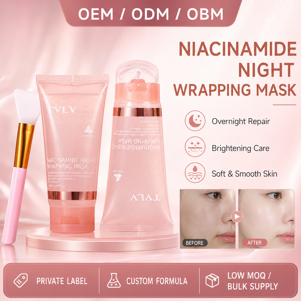 TVLV LOGO Custom MOQ 1000 Korean Hydrolyzed Collagen Overnight Wrapping Peel Off Niacinamida Moisturizing Mask Visages Mask