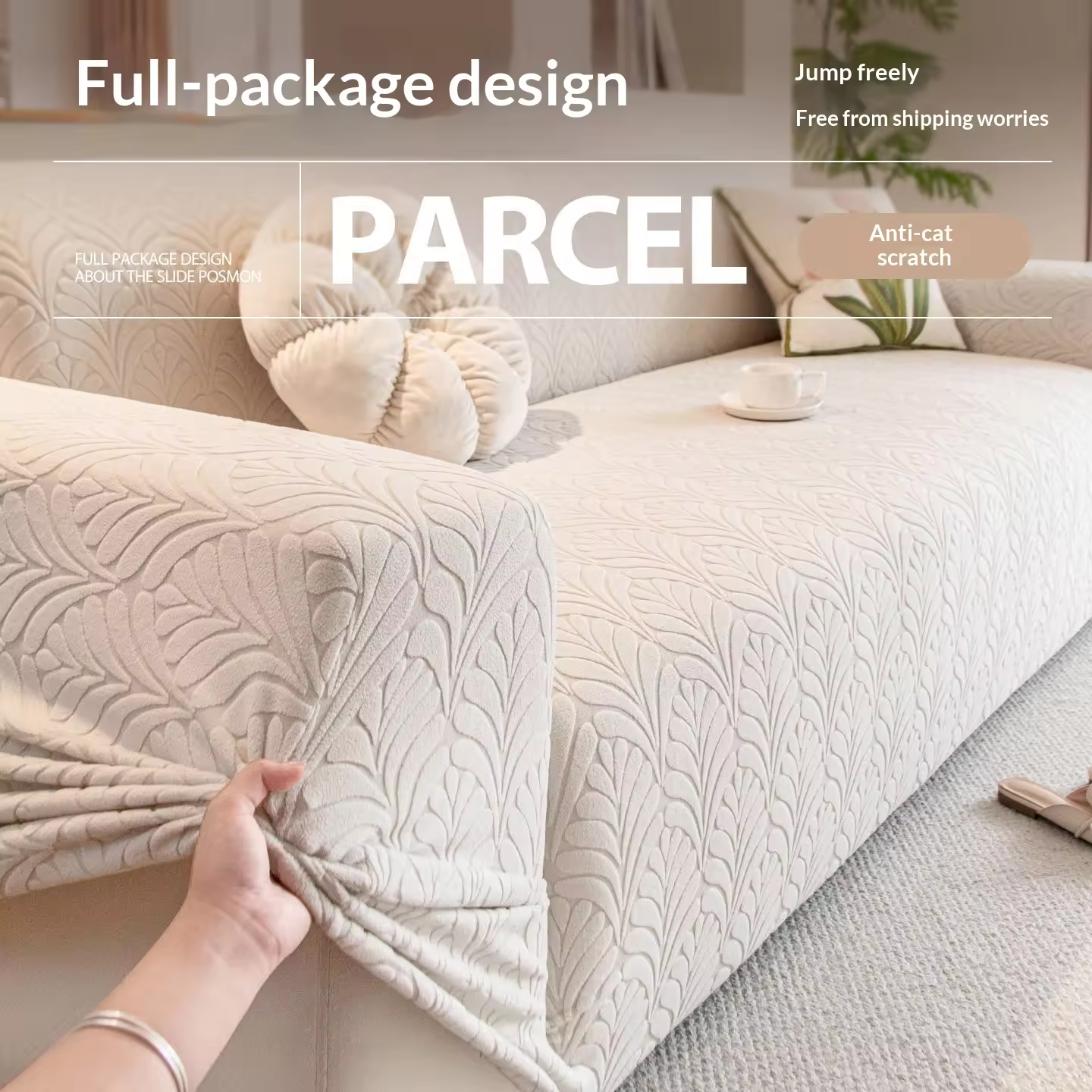 All-Season Stretch Sofa Slipcover 2025 New Anti-Cat Scratch Full Coverage Protector for Straight Sofas