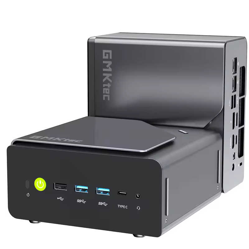 GMKtec NucBox K12 Gaming Mini PC AMD Ryzen 7 H 255 OCuLink USB4 2*DDR5 3*PCIe 2*2.5G LAN RGB Desktop Computer Win11 WiFi6E