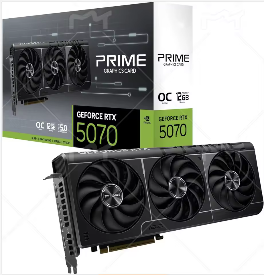 New Prime ATI RTX 5070 OC Edition 12GB DDR SFF-Ready Workstations PCIe 5.0 2.5-Slot Axial-tech Fans MXM 1710MHz Core Clock