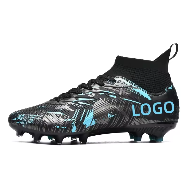 Wholesale Custom Logo Unisex Outdoor Football Shoes Boy Training Non-slip Long Spikes Soccer Boots for Men Zapatillas De Futbol