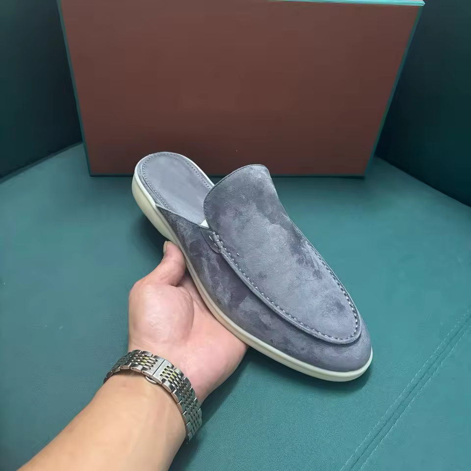Luxury Designer Shoes Genuine Leather Nubuck Suede Toe Cover Men's Women's Outdoor Sandals Breathable Lightweight Slip-On Casual