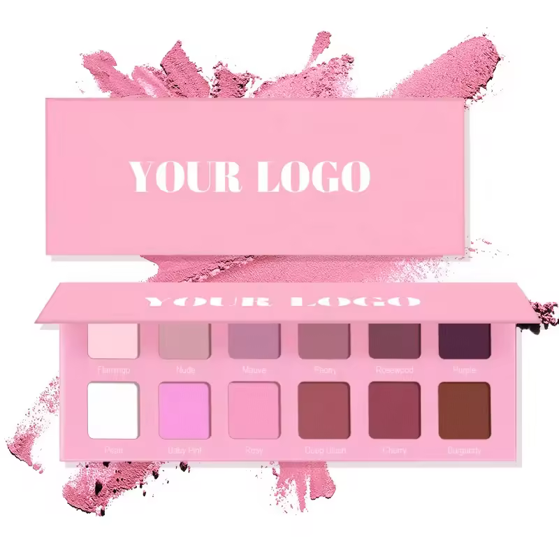 Cosmetics Manufacturers Maquillage Private Label OEM Wholesales Pink Eyeshadow High Pigmented Eyeshadow Palette