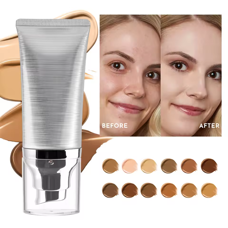 Professional Supplier Cosmetic 12 Colors Long Lasting Waterproof Makeup Matte Liquid Foundation
