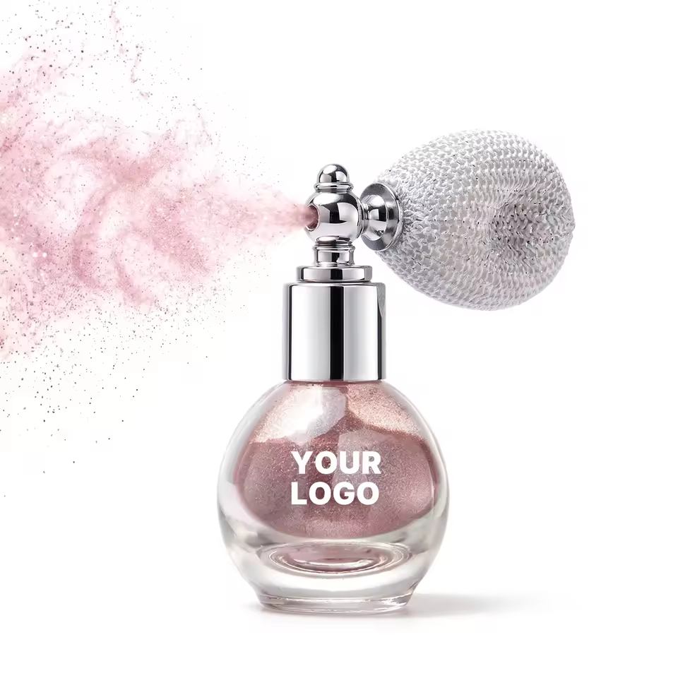 3-Colors Private Label Glitter Spray for Face and Body Shimmer Spray Custom Logo Highlight Cosmetic Spray Glitter