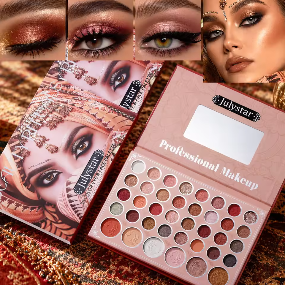 Bestselling 2026 NEW 38-Color Eyeshadow Palette Matte Shimmer Highlight Pearl Blush Waterproof Cosmetic