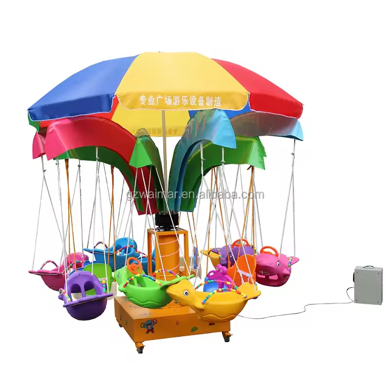 Hot Sale Amusement Park Ride Horse Merry Go Round Kids Cradle Swing Musical Carousel Electric Baby Swings for Sale