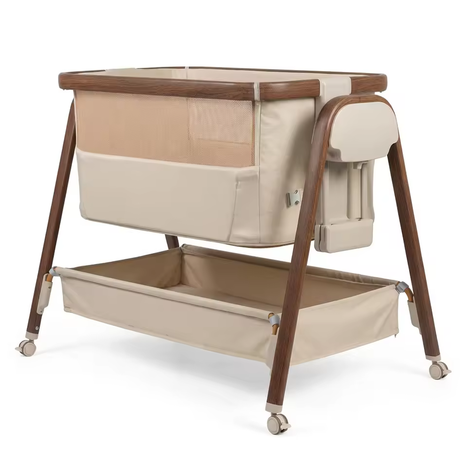 0-24 Months Newborn Electric Rocking Baby Cradle Bed Swing Bassinet with Co-sleeping Function