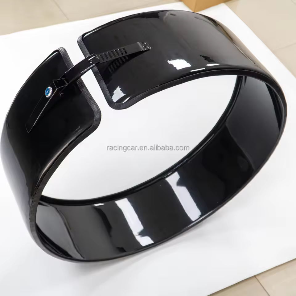 Gloss Black Stainless Steel Spare Tire Cover Outer Ring for Mercedes-Benz G-Class W463 W464 W465 G63 G500 Night Package Style