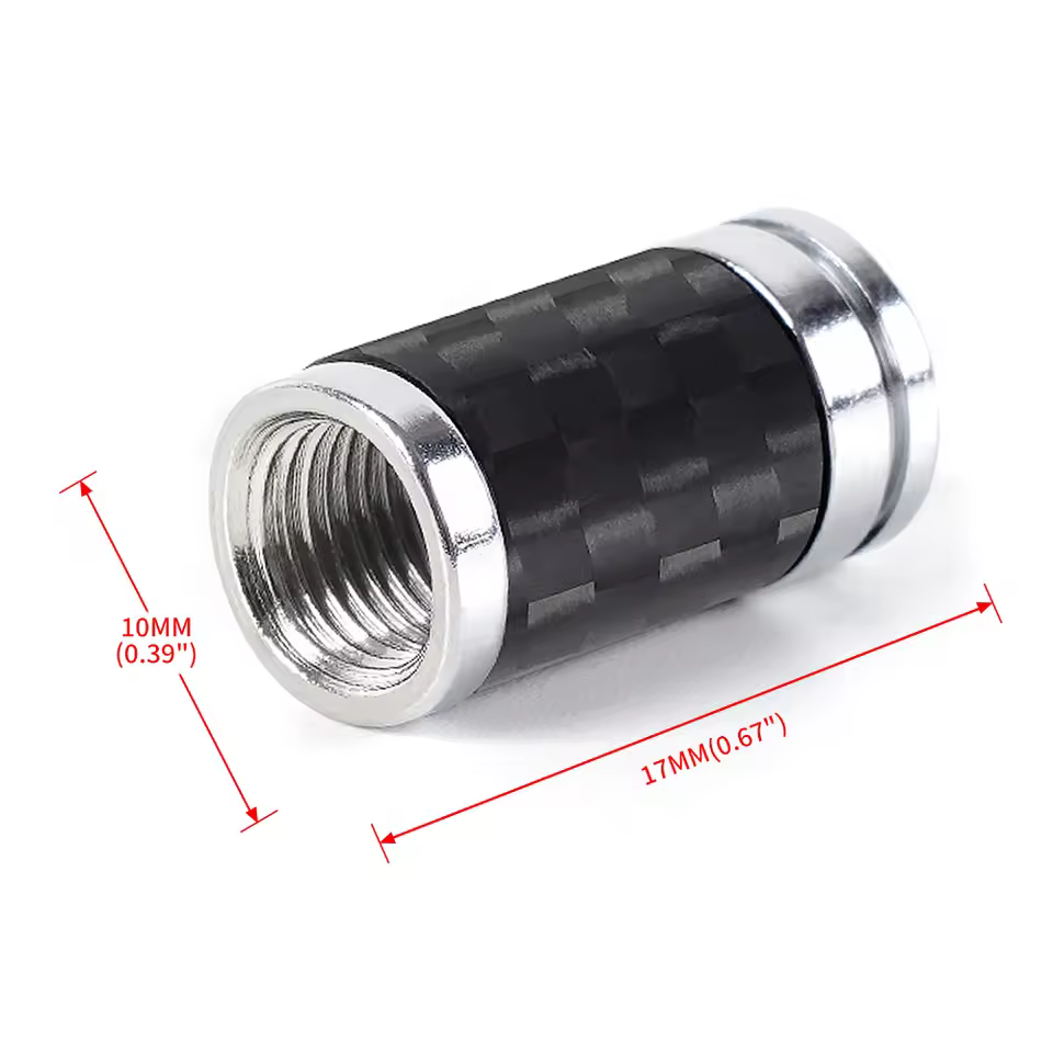 Accept Customization LOGO Carbon Fiber Dust Cover Wheel Tire Valves Cap Cover