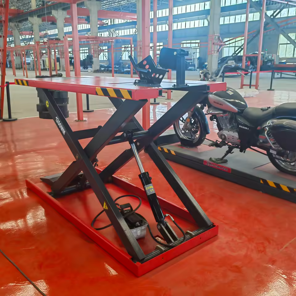 Hydraulic Electric Motorcycle Lift Table 1000kg Motorbike Hoist with Scissor Design for Sale