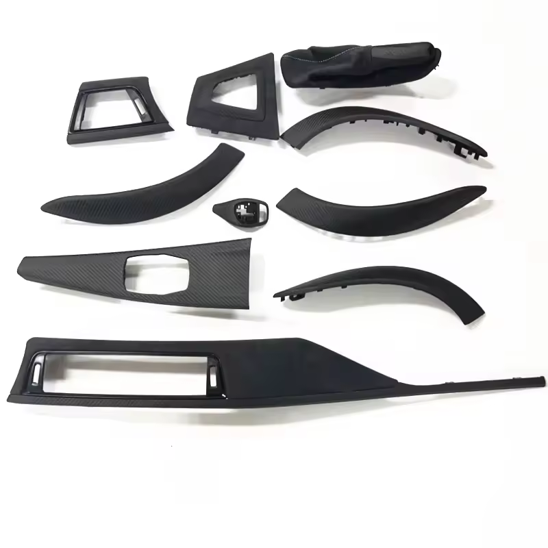 M Style 10pcs Carbon Fiber Dashboard Decorative Interior Trim Kit Set for BMW 3 4 Series 3GT F30 F31 F32 F34 F35 F36 F80