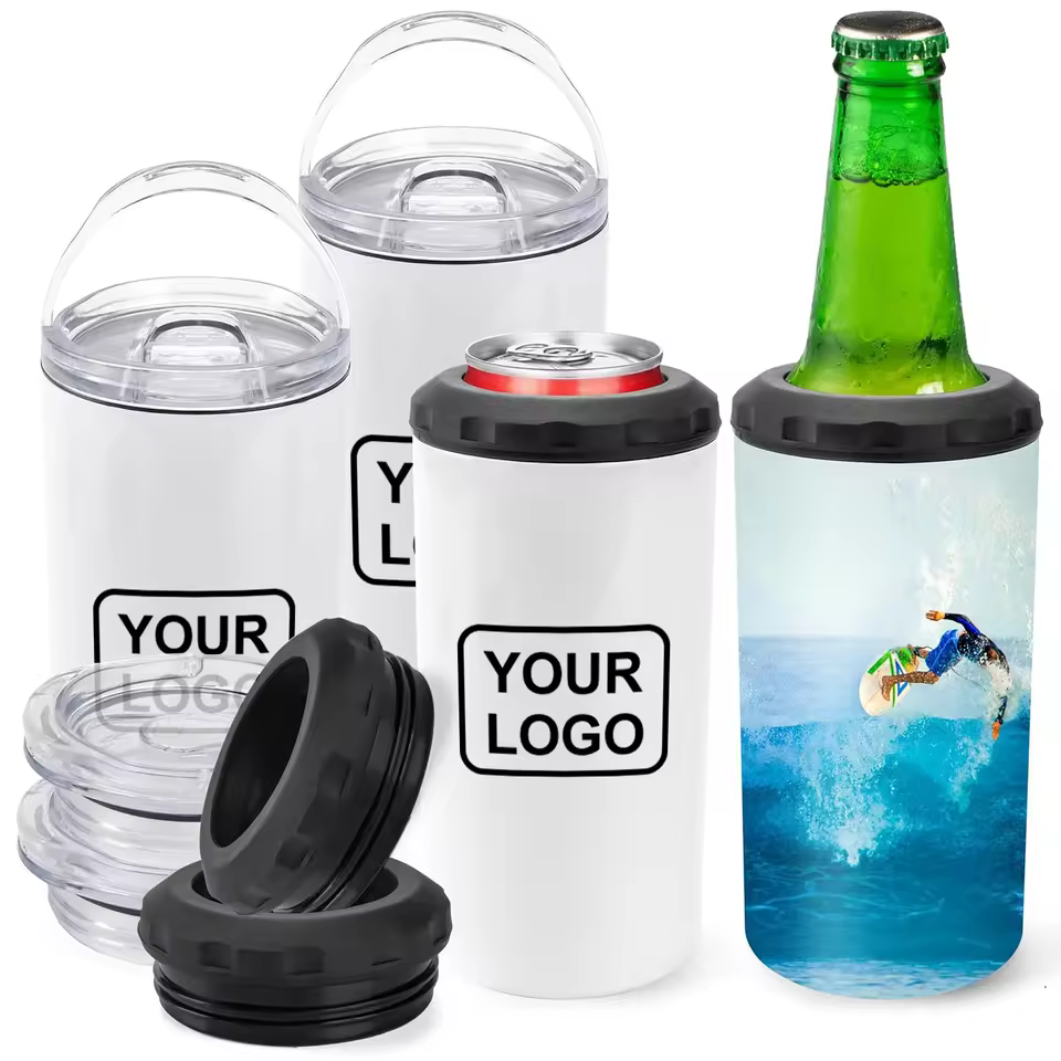 Promotional Gift Stainless Steel Thermos Bottle with logo Sublimation 16oz Insulated Cooler Beverage Bottles Vacuum Flasks