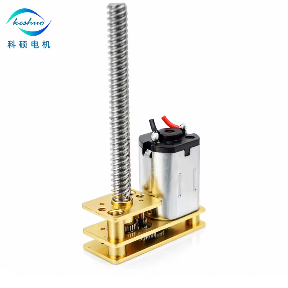 12mm N20 DC Geared Motor with Tr3.5 Threaded Shaft & Copper Nut 12V High Torque Linear Actuator, Wear-Resistant Micro Motor