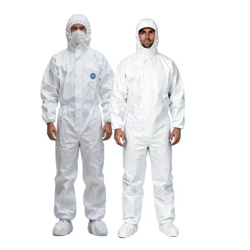 Factory Top High Class Dupont Tyvek 500 Xpert 600 White Type 3/4/5/6 Hazmat Suit Disposable Protection Coveralls