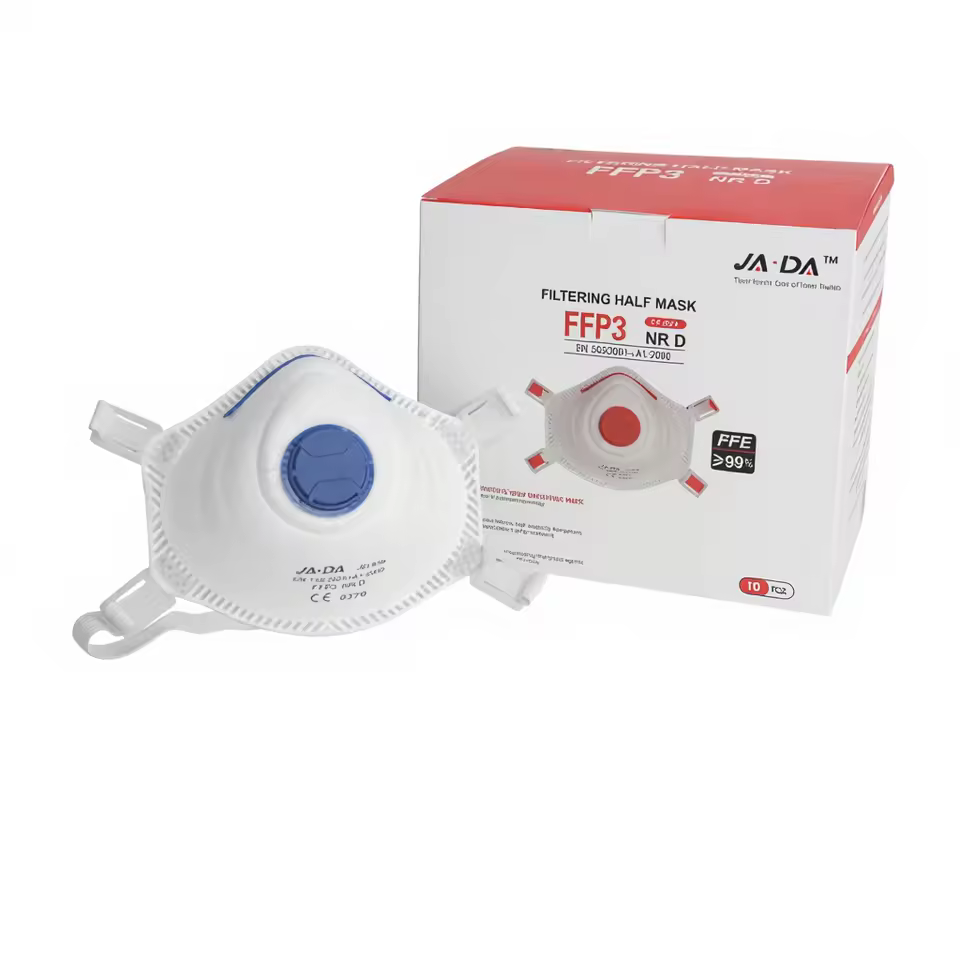 CE Certified Industrial Anti-Dust Respirator Mask FFP3 Breathing Valve Non-Woven Fabric 4-Layer Protection Customizable Packing