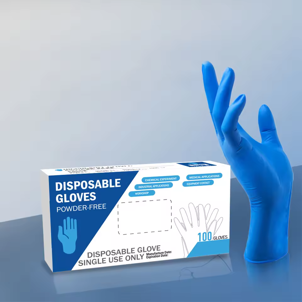 Ultra Thin Blue Nitrile Gloves Disposable Powder Free High Tactile Sensitivity Lab Exam Gloves