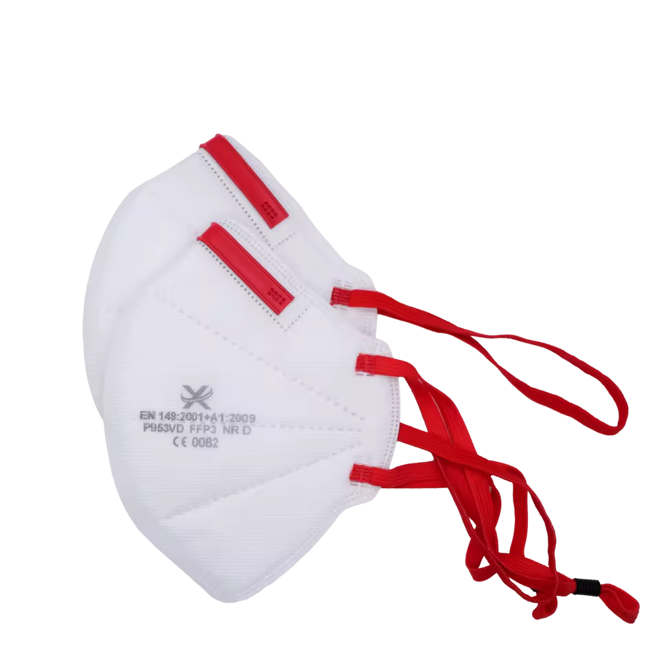 Anti-Dust FFP3 Protective Particulate Respirator Mask EN149 CE Certified White Folding Style Non-Woven Fabric