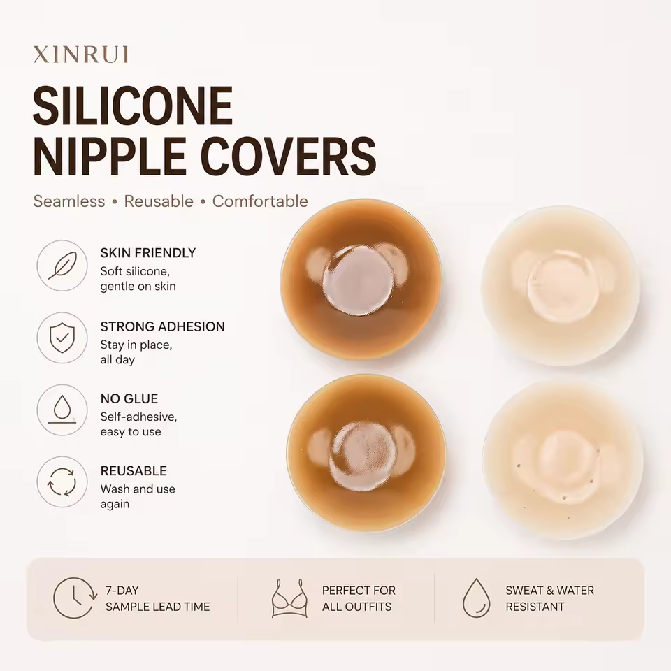 Silicone Underwear Accessories Sexy Lingeries Self Adhesive No Glue Pasties Nipple Covers 7-Day Sample Lead Time
