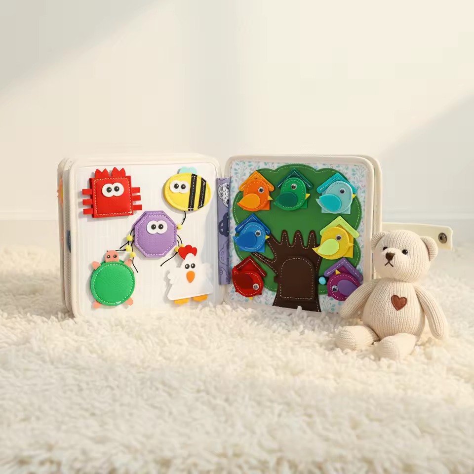 Inherit Felt Goodnight Deer Felt Book Early Education Up Toy for Children Wood Material Baby Cloth Book