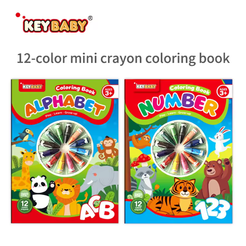 Customize Graffiti Paper Book Crayons Kid Educational Toys Number Alphabet Cognitive Coloring Book Cute Drawing Animal 3-6 Years