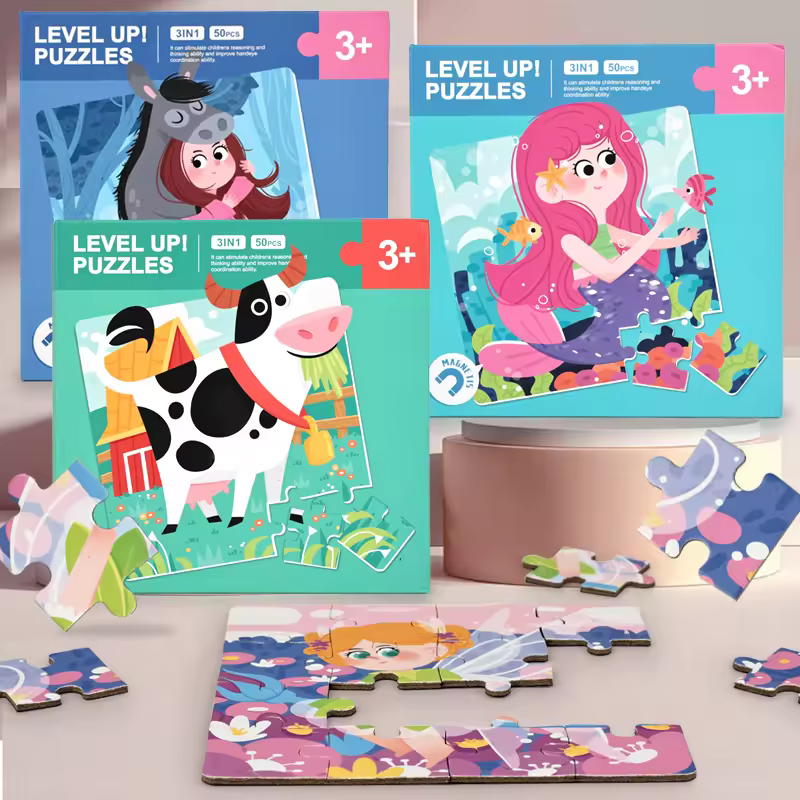 2026 New Arrivals Children's Early Education Magnetic Folding Puzzle Book  Fine Motor Skills Learning Toys