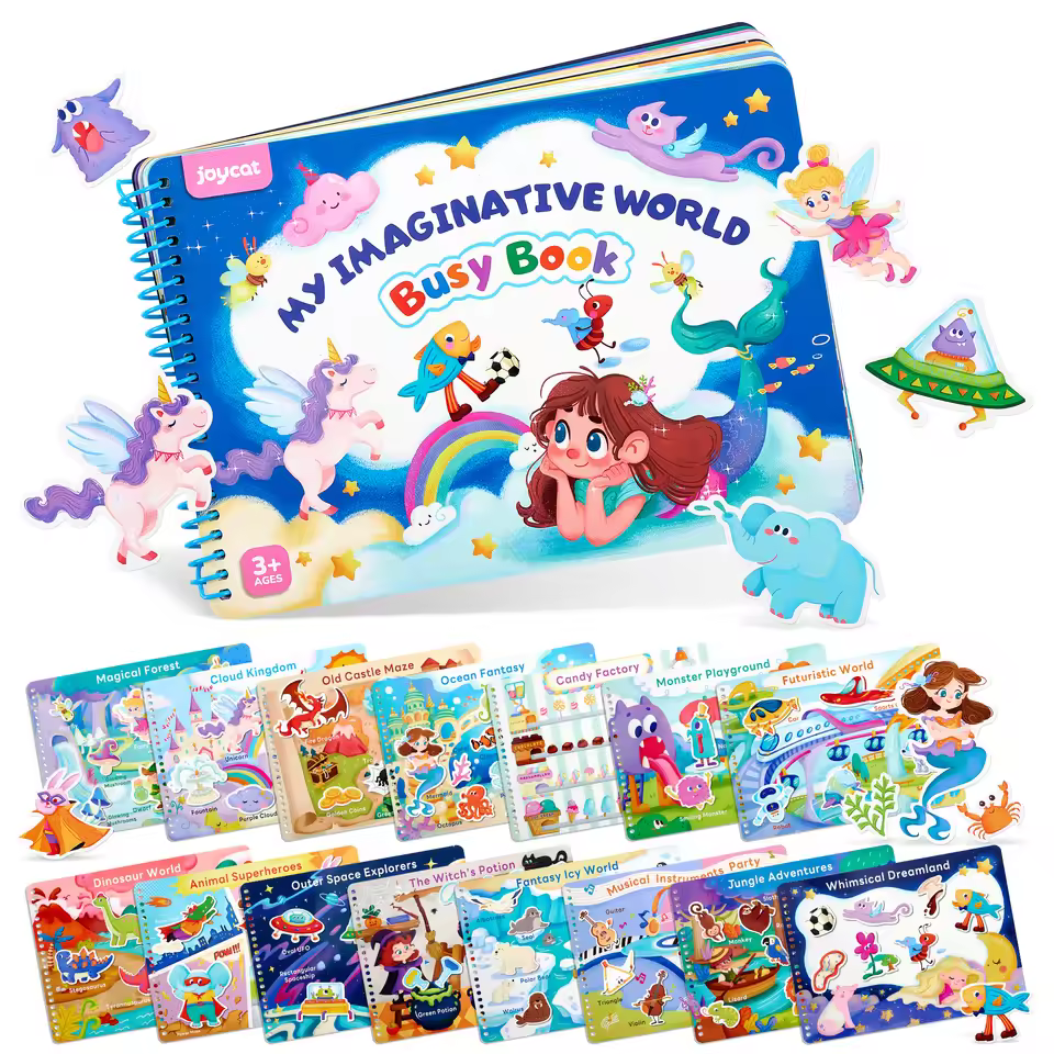 Joycat Quiet Early Learning Activity Paste Matching Game Children's Educational Forest Animal Busy Book Toys
