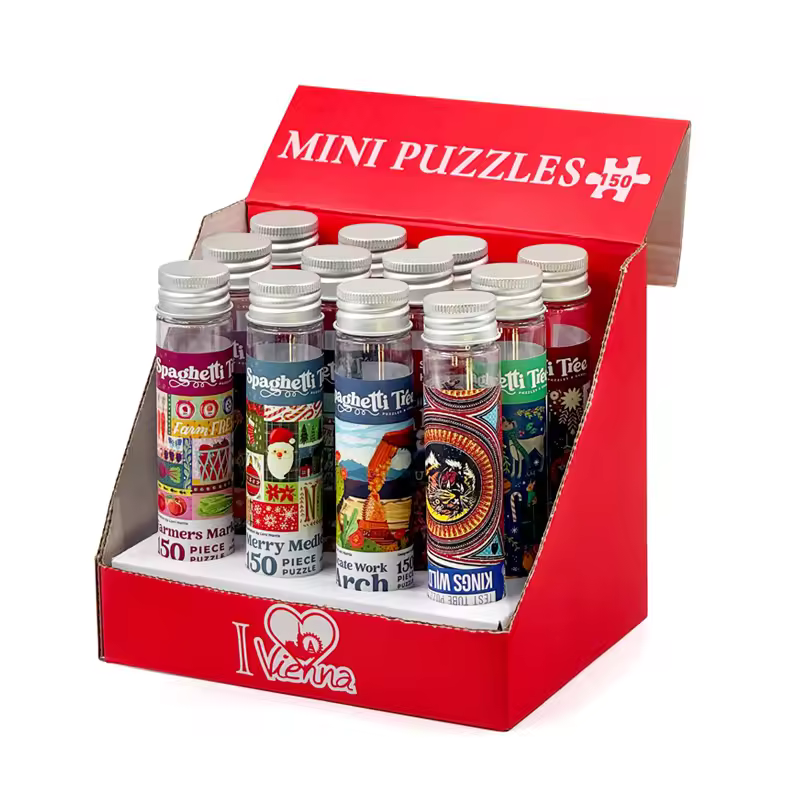 Custom Design 150 Pcs Tiny Mini Children Jigsaw Puzzle Game Maker Adult Test Tube Small Fun Jigsaw Puzzle Game