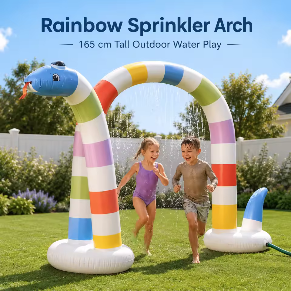 Wholesale Inflatable Rainbow Sprinkler Arch for Kids 165cm Outdoor Garden Hose Water Spray Toy