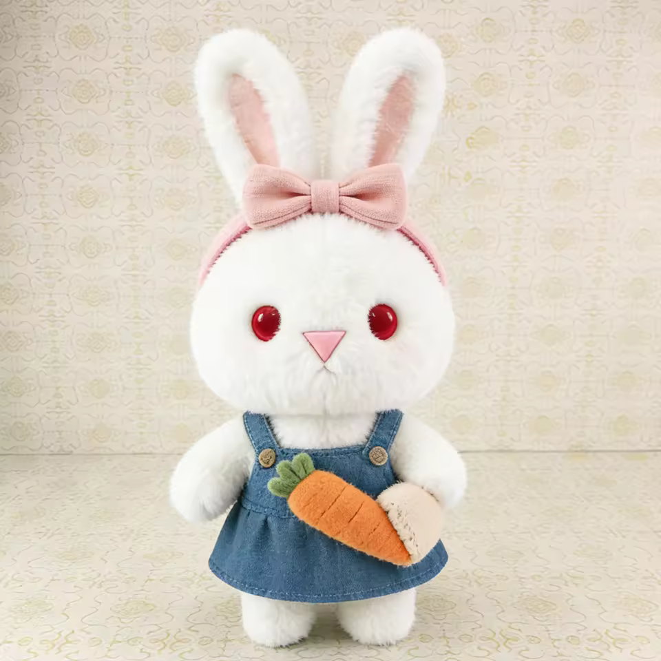 Shengye Toy Supplier Factory Custom Design Cute Cartoon 18cm 20cm Bunny Soft Toy Plush Stuffed Baby Doll for Children Adult Gift