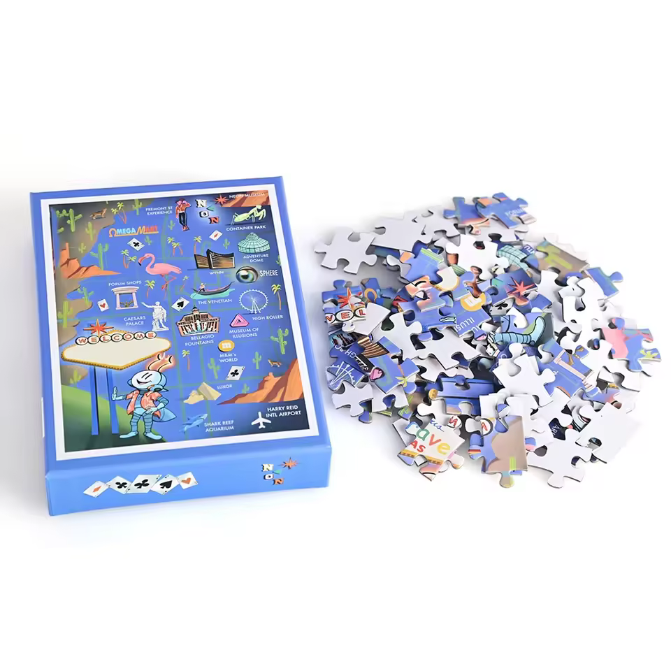 OEM Custom Puzzle Game 500 Pieces Artistic Illustration Paper Jigsaw Puzzles for Adult