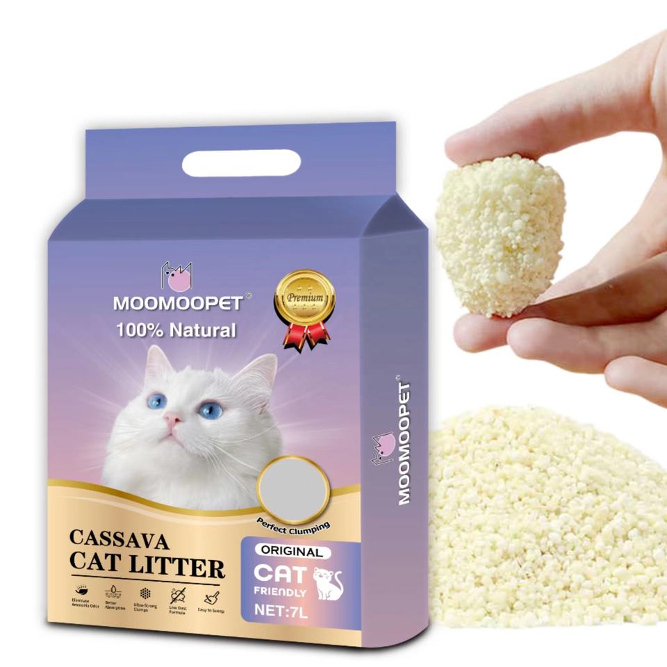 Eco-friendly Clumping Cat Litter Sand Flushable Tofu Litter Made of Corn Starch with Lavender Fragrance Wholesale Sale
