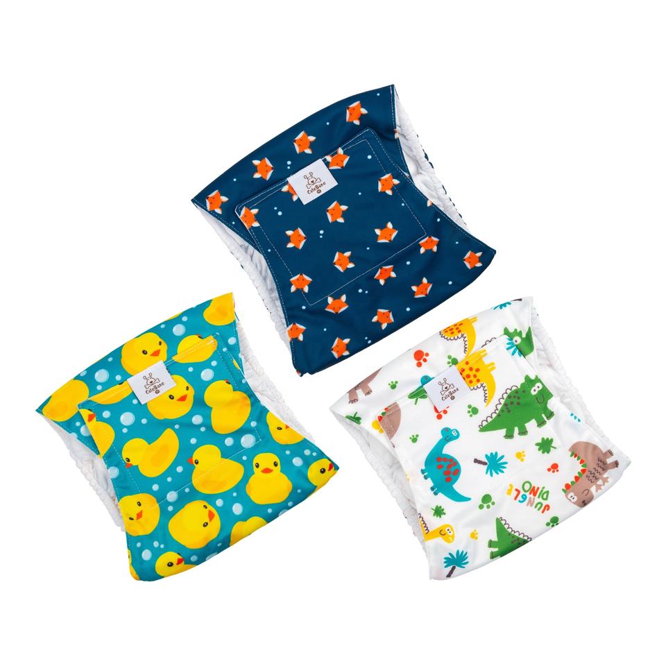 CuteBone Reusable Male Dog Diapers Washable Dog Belly Bands for Male Dogs Wraps Doggie Diapers