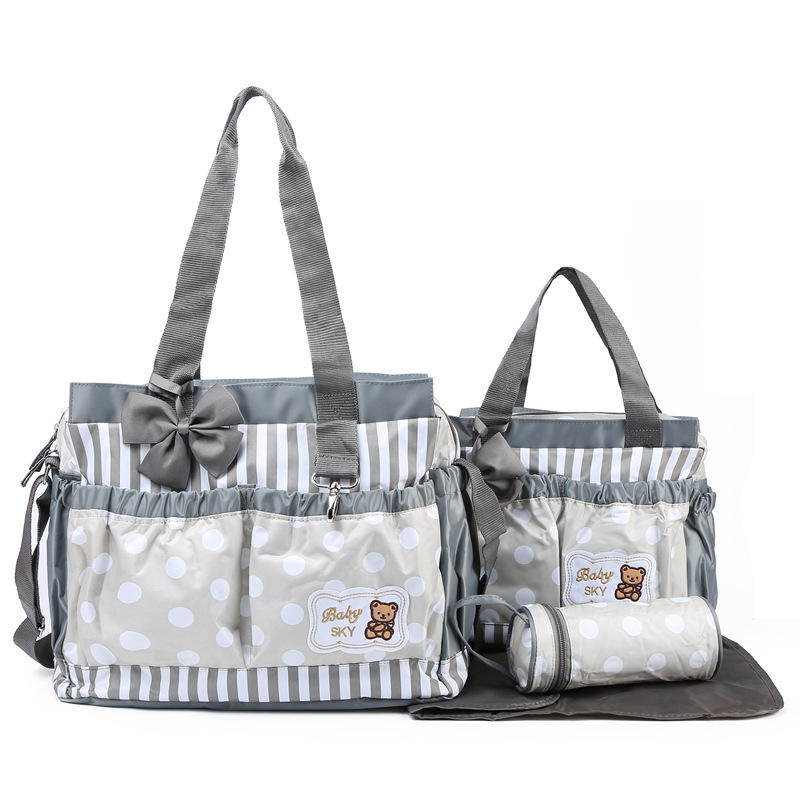 Factory Custom 4 in 1 Baby Diaper Bags Set OEM ODM Mommy Nappy Backpack Bag with Changing Station