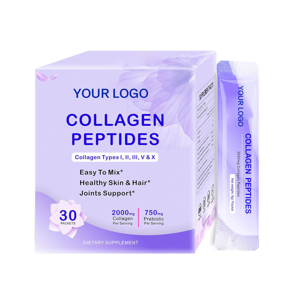 Health Glow Collagen Peptides Powder Prebiotics Cranberry Extract Hydrolyzed Multi-Collagen Grass Fed Non-GMO Beauty Drink