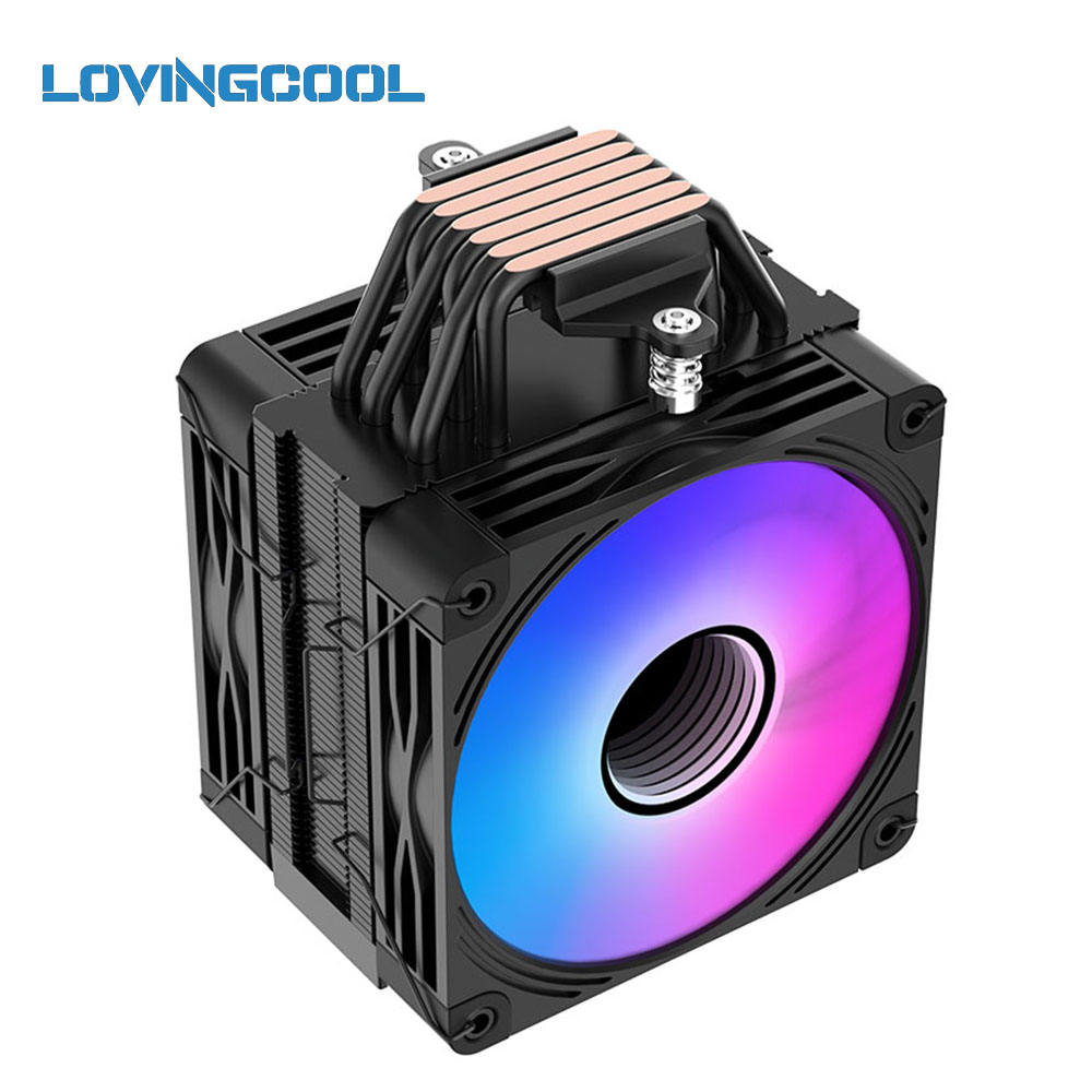 Lovingcool 2026 Most Popular CPU Heatsink Fan Air Cooler Radiator 6 HeatPipe ARGB 12cm PWM Cooling Game Intel LGA1700/1151 AM4/5